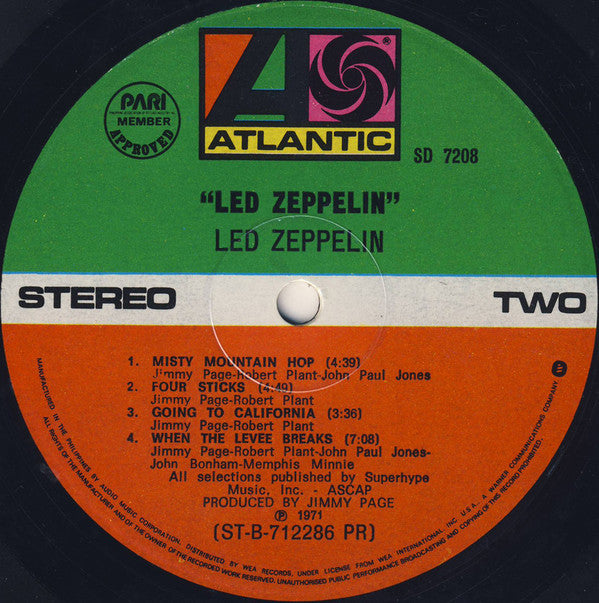 Led Zeppelin : Led Zeppelin (LP, Album, Gat)