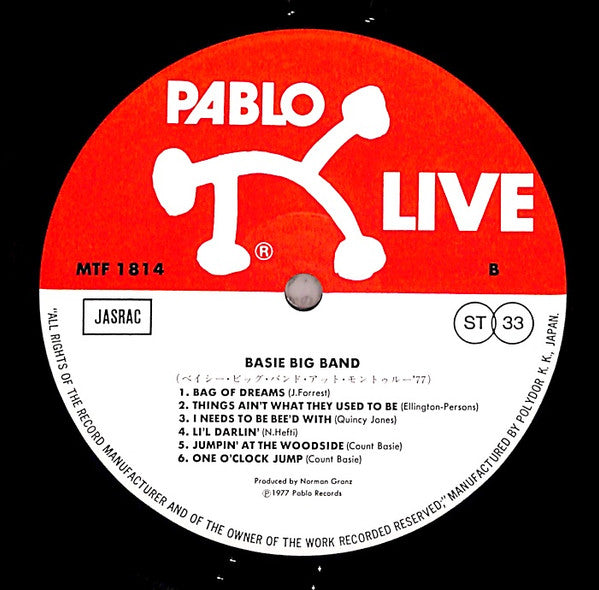 Count Basie Big Band : Montreux '77 (LP, Album)