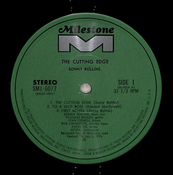 Sonny Rollins : The Cutting Edge (LP, Album)