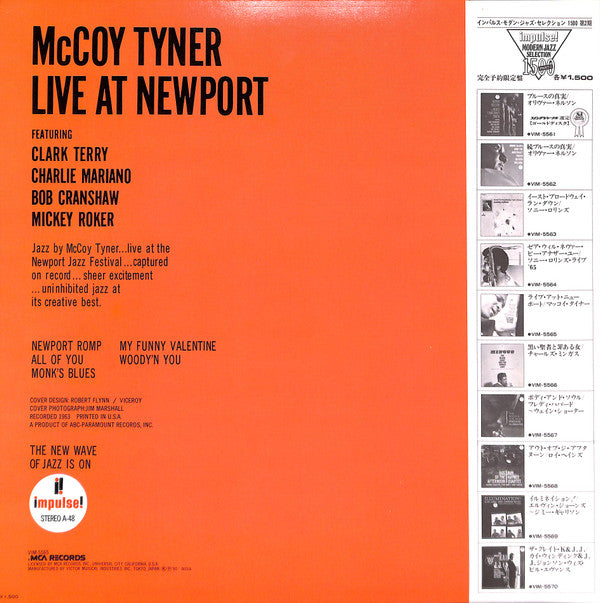 McCoy Tyner : Live At Newport (LP, Album, RE)