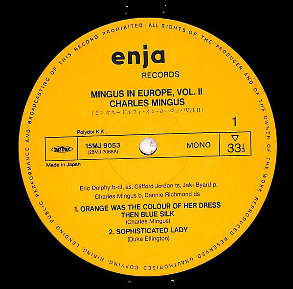 Charles Mingus Quintet* Featuring Eric Dolphy : Mingus In Europe Volume II (LP, Album, Mono, Ltd)