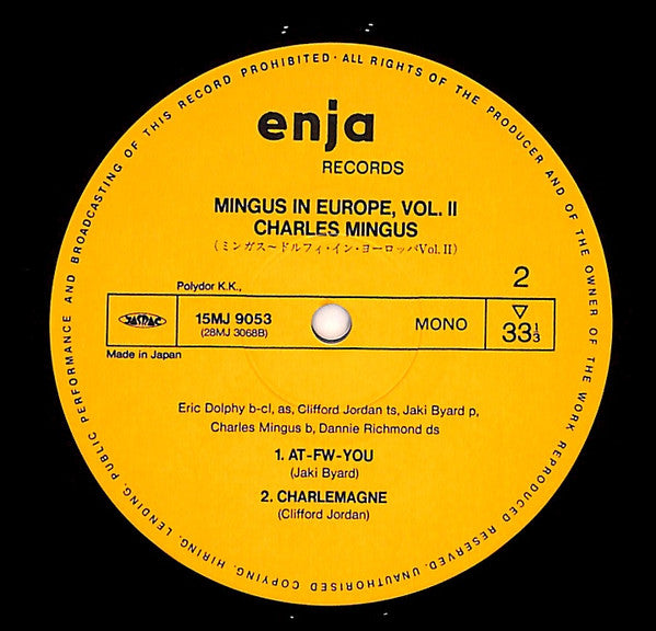 Charles Mingus Quintet* Featuring Eric Dolphy : Mingus In Europe Volume II (LP, Album, Mono, Ltd)