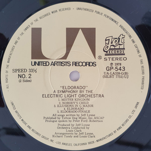 Electric Light Orchestra : Eldorado - A Symphony By The Electric Light Orchestra (LP, Album, RE)