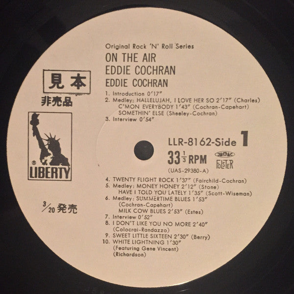 Eddie Cochran : On The Air (LP, Album, Promo)