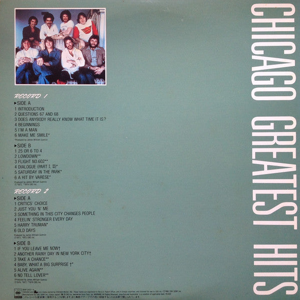 Chicago (2) : Greatest Hits (2xLP, Comp)