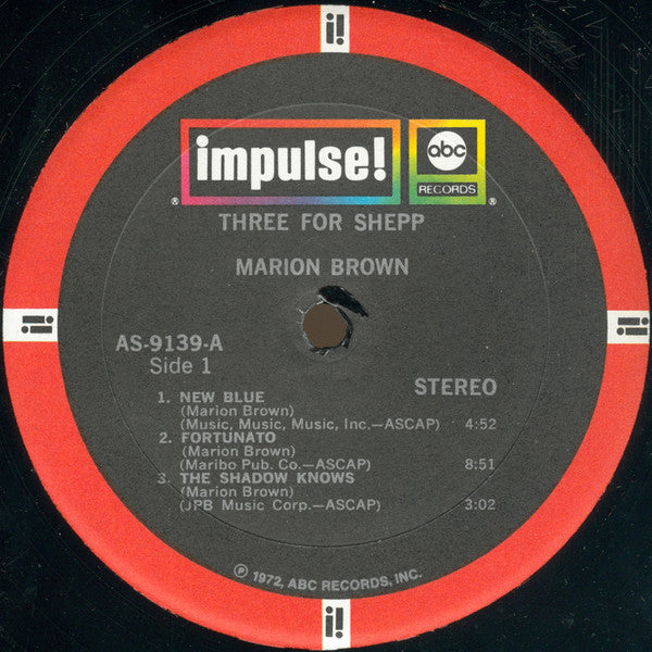 Marion Brown : Three For Shepp (LP, Album, RE)