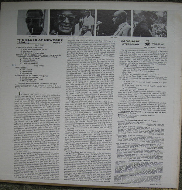 Various : The Blues At Newport / 1964 / Part 1 (LP)