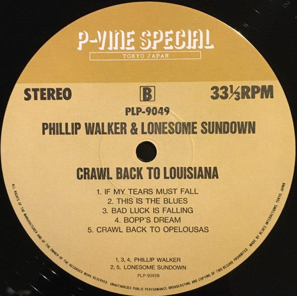 Phillip Walker & Lonesome Sundown : Crawl Back To Louisiana (LP)