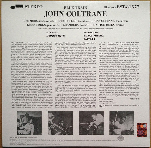 John Coltrane : Blue Train (LP, Album, RP, 180)