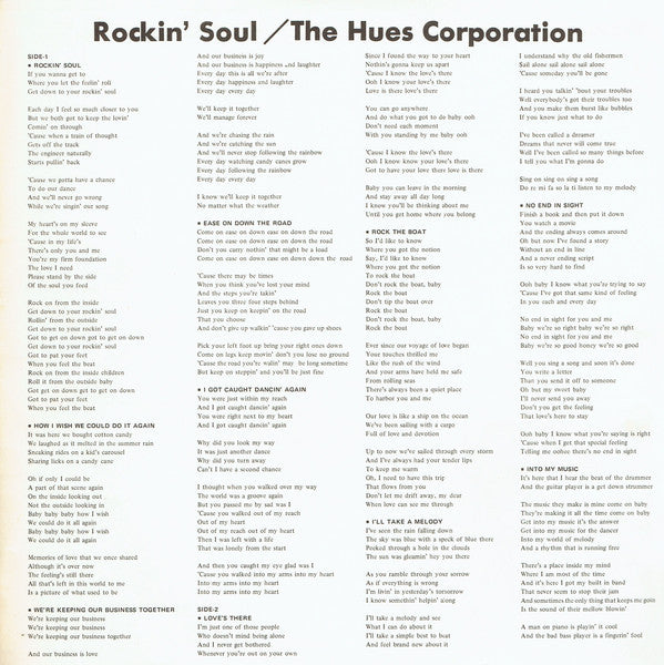 The Hues Corporation : Rockin' Soul (LP, Album)