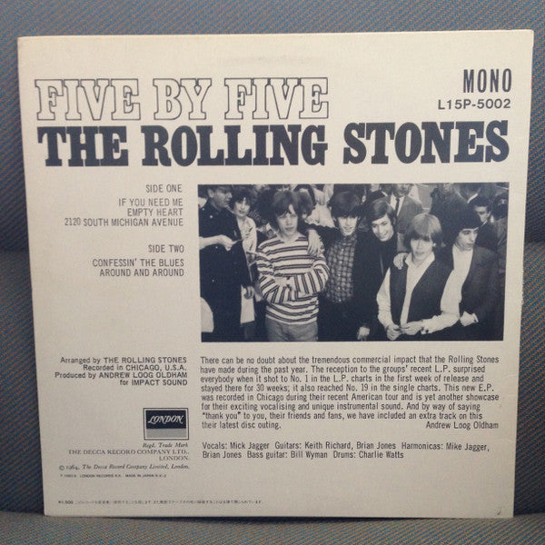 The Rolling Stones : Five By Five (12", EP, Mono)