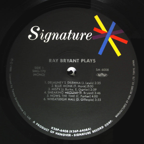 Ray Bryant : Ray Bryant Plays (LP, Album, Mono, RE)