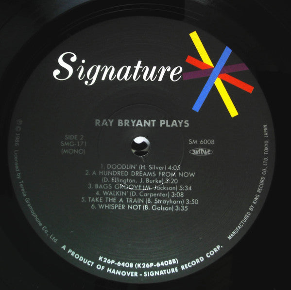 Ray Bryant : Ray Bryant Plays (LP, Album, Mono, RE)