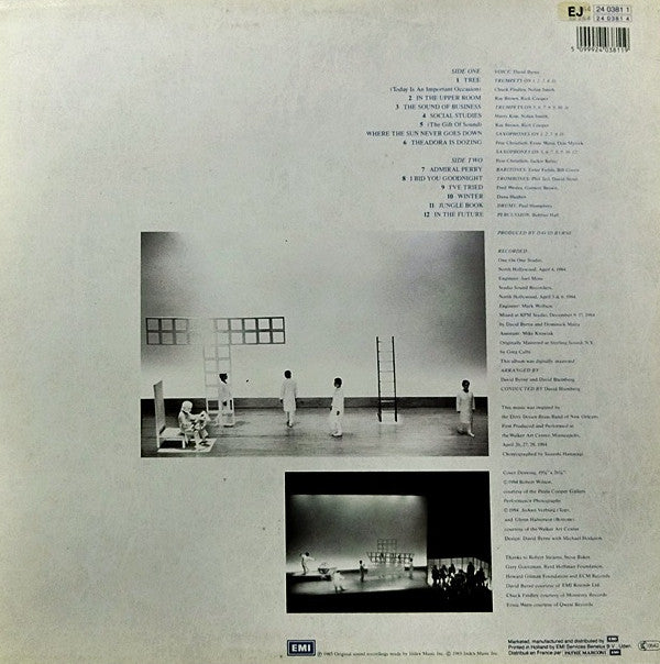 David Byrne : Music For The Knee Plays (LP, Album)