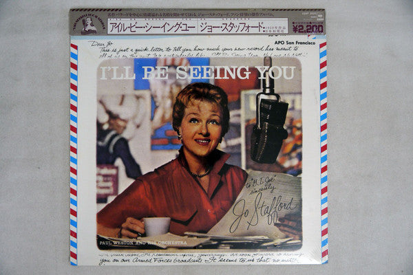 Jo Stafford With Paul Weston And His Orchestra : I'll Be Seeing You (LP, Album, Mono, RE)