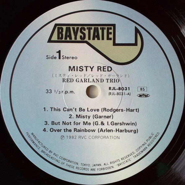 Red Garland Trio* : Misty Red (LP, Album)