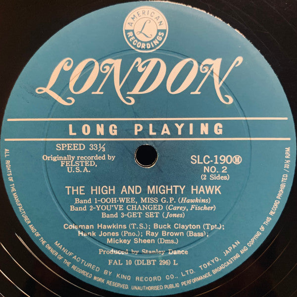 Coleman Hawkins : The High And Mighty Hawk (LP, Album, Mono)