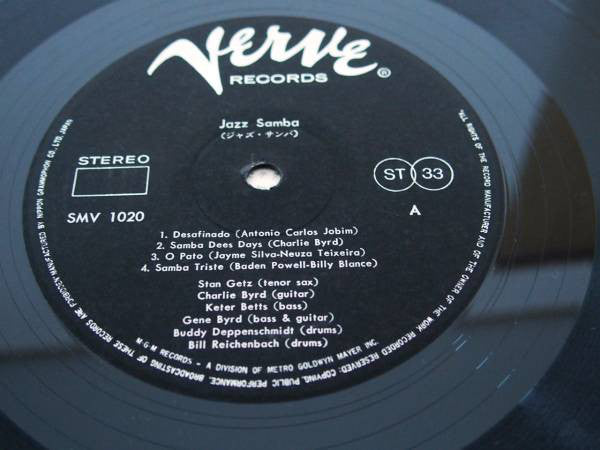Stan Getz / Charlie Byrd : Jazz Samba (LP, Album, RE)