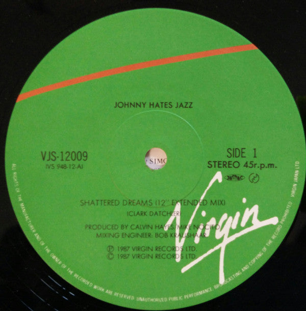 Johnny Hates Jazz : Shattered Dreams (Extended Mix) (12")