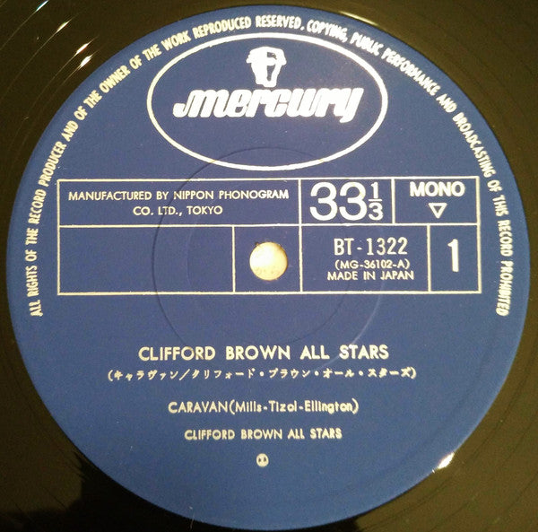 Clifford Brown All Stars : Clifford Brown All Stars (LP, Album, Mono, Ltd, RE)