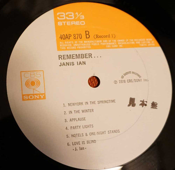 Janis Ian : Remember ... (2xLP, Album, Gat)
