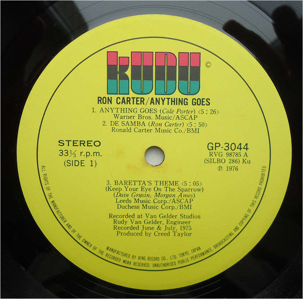 Ron Carter : Anything Goes (LP, Album)