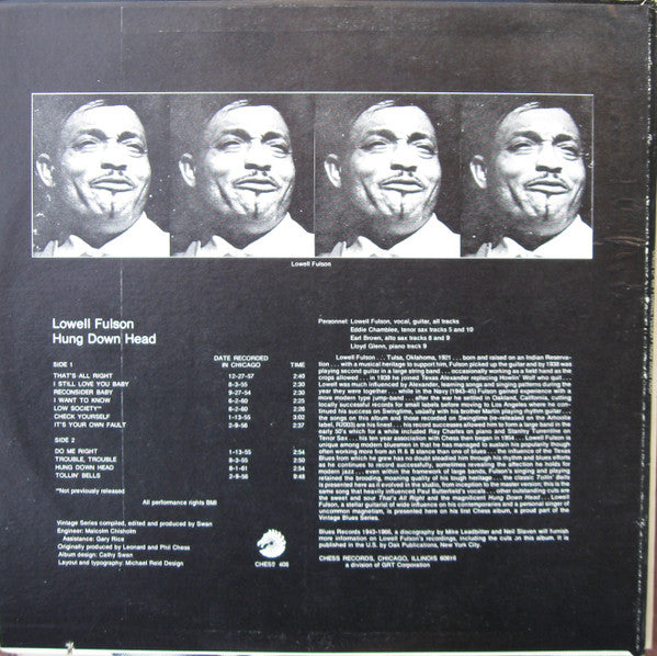Lowell Fulson : Hung Down Head (LP, Comp, RE)