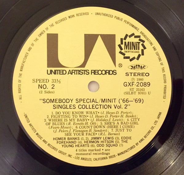 Various : Minit '66-'69 Singles Collection Vol. 2 Somebody Special (LP, Comp)