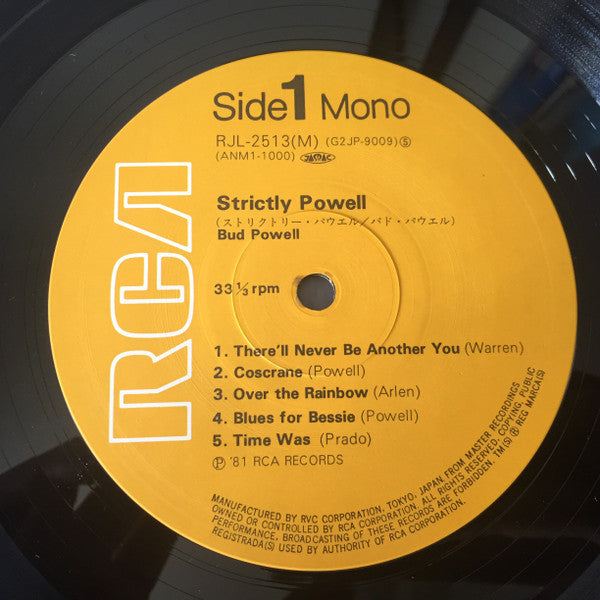The Bud Powell Trio : Strictly Powell (LP, Album)