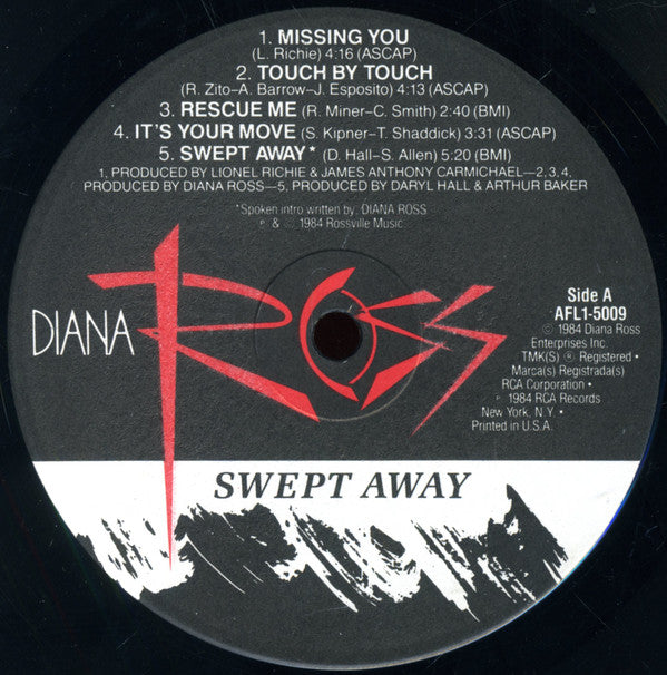 Diana Ross : Swept Away (LP, Album, Gat)
