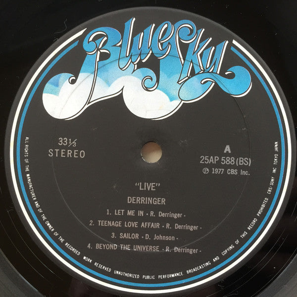 Derringer (2) : Live (LP, Album)