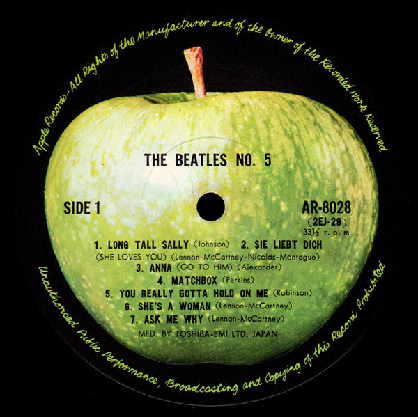 The Beatles : Beatles No. 5 (LP, Comp, Mono, RE)