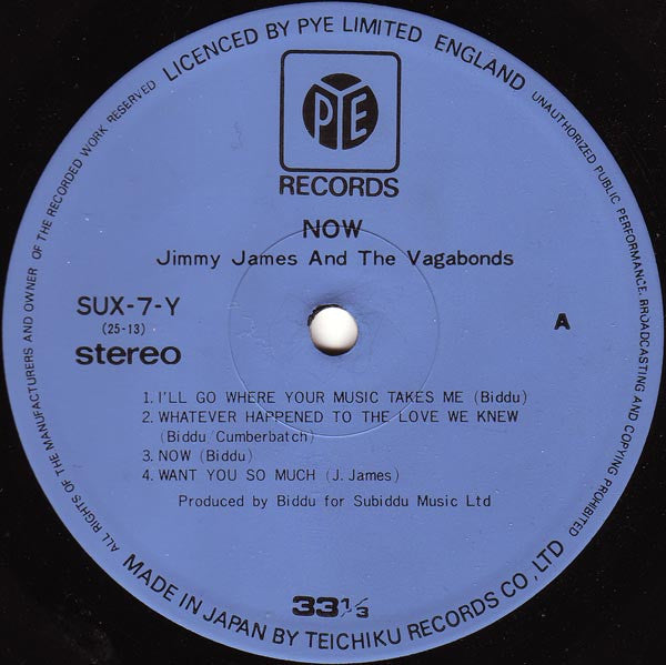 Jimmy James And The Vagabonds* : Now (LP, Album)