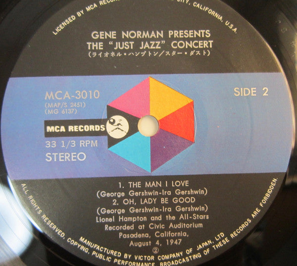Lionel Hampton All Stars : Gene Norman Presents The "Just Jazz" Concert (LP, Album, RE)