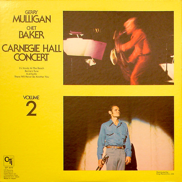 Gerry Mulligan / Chet Baker : Carnegie Hall Concert - Volume 2 (LP, Album)
