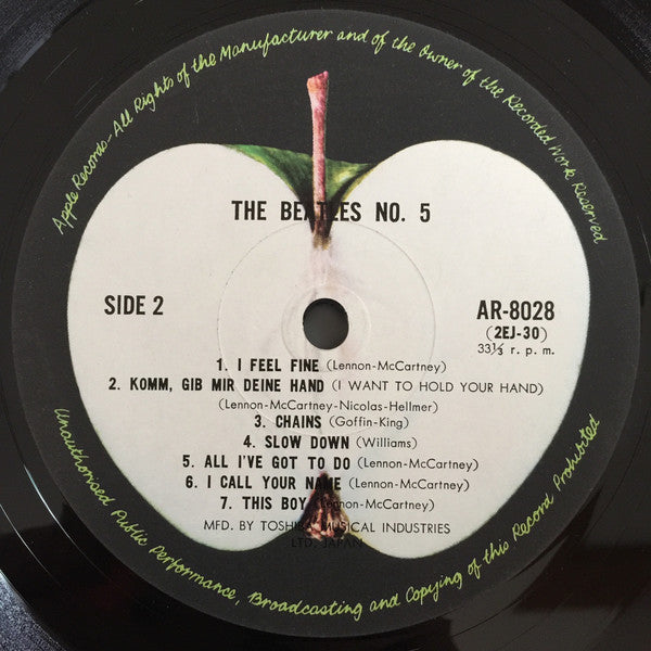 The Beatles : Beatles No. 5 (LP, Comp, Mono, RE)