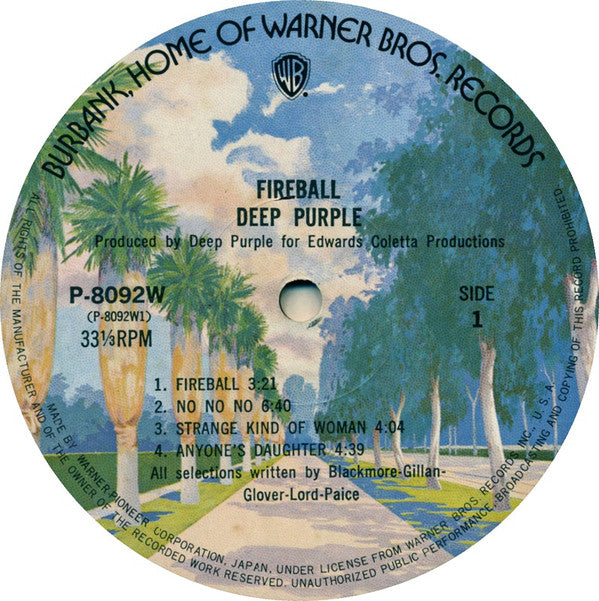 Deep Purple : Fireball (LP, Album, RE, Gat)