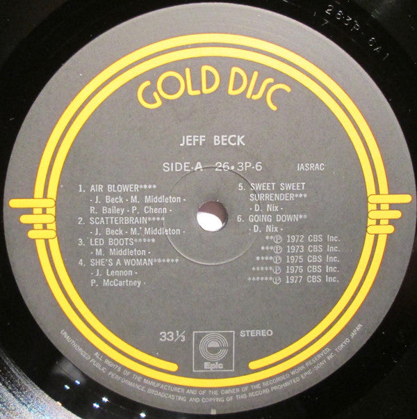 Jeff Beck : Gold Disc (LP, Comp)