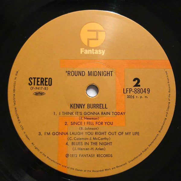 Kenny Burrell : 'Round Midnight (LP, Album)