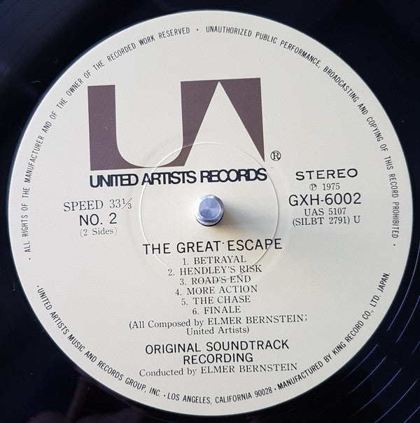 Elmer Bernstein : The Great Escape  (Original Motion Picture Soundtrack) (LP, Album, RE)