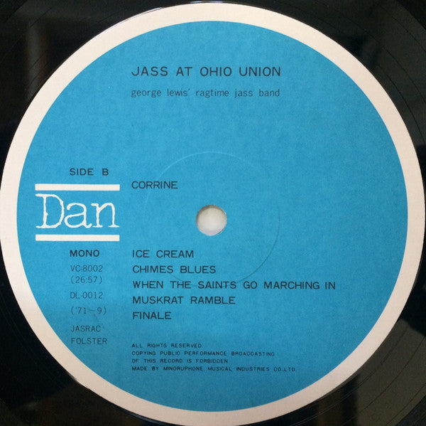 George Lewis' Ragtime Band : Jass At The Ohio Union (2xLP, Mono, RE + Box)