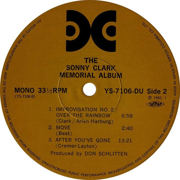 Sonny Clark : The Sonny Clark Memorial Album (LP, Album, Mono, RE)