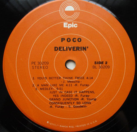 Poco (3) : Deliverin' (LP, Album, Ora)