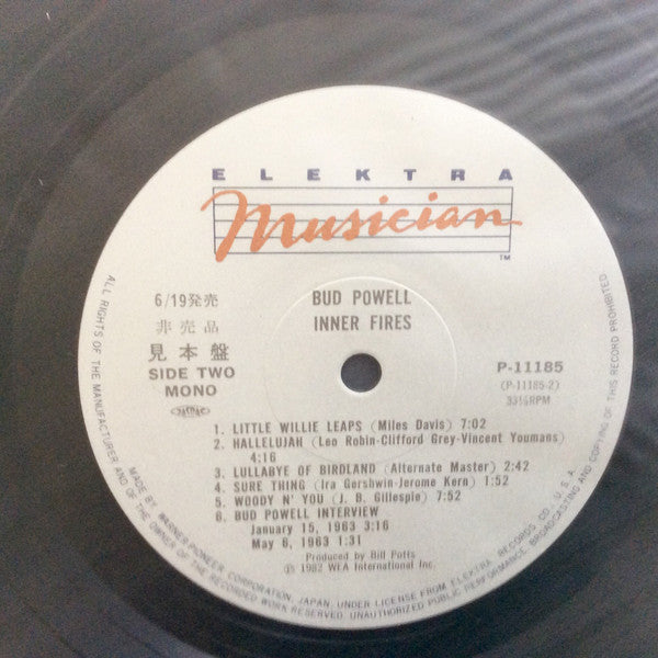 Bud Powell : Inner Fires: The Genius Of Bud Powell (LP, Album, Mono, Promo, RM)