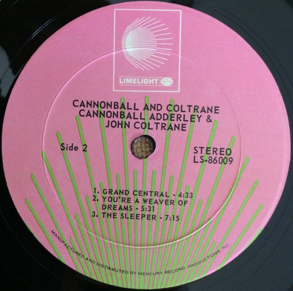 Cannonball* & Coltrane* : Cannonball & Coltrane (LP, Album, RE, Phi)