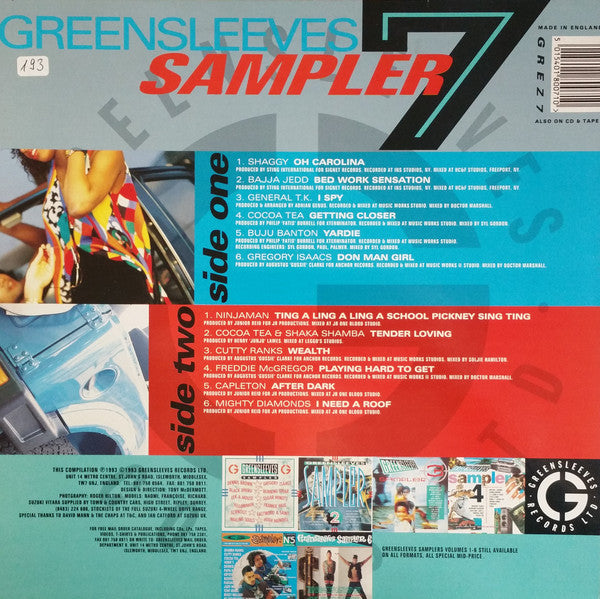 Various : Greensleeves Sampler 7 (LP, Comp)