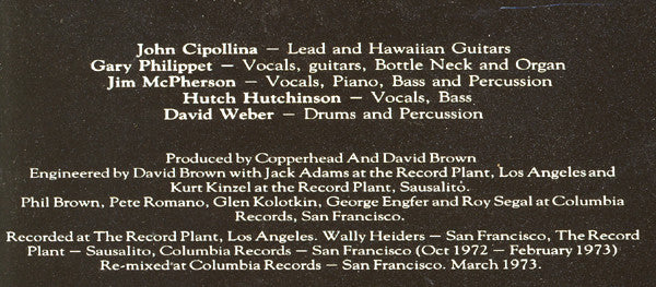 Copperhead : Copperhead (LP, Album, RE)