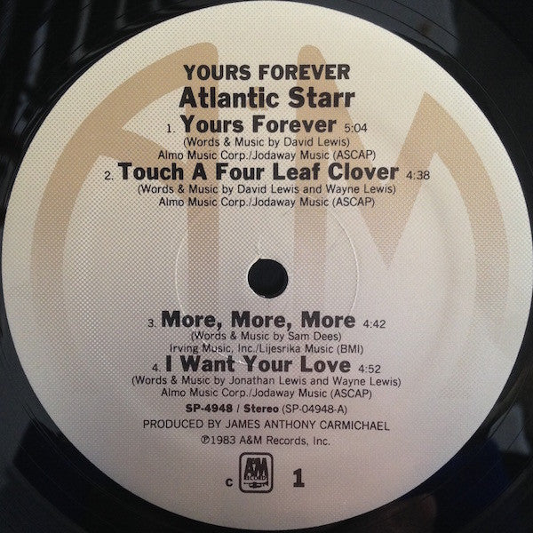 Atlantic Starr : Yours Forever (LP, Album, C -)