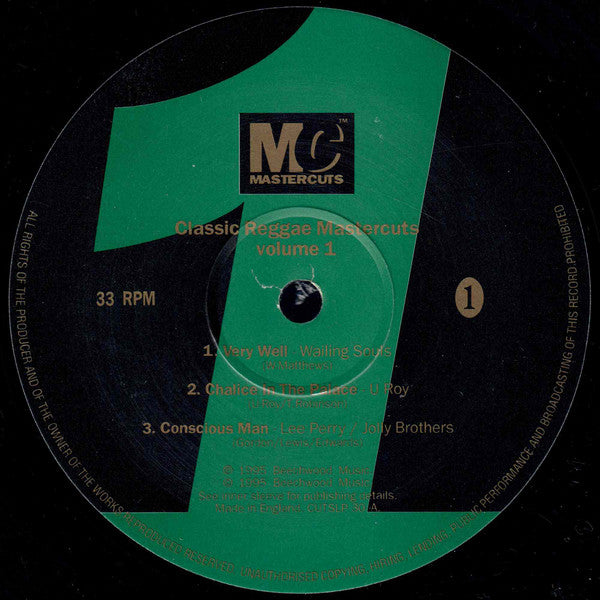 Various : Classic Reggae Mastercuts Volume 1 (2xLP, Comp, Gat)