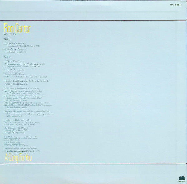 Ron Carter : A Song For You (LP, Album)